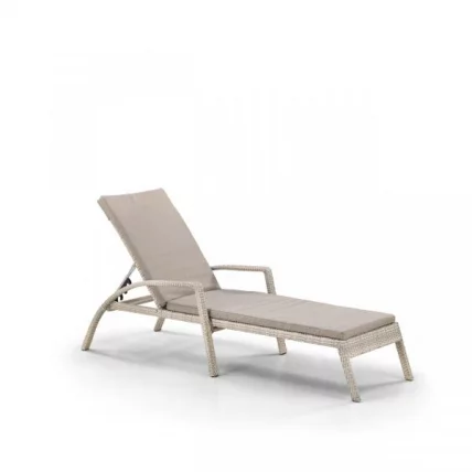 Шезлонг-лежак плетеный A30C2-W85 Latte с матрасом_1