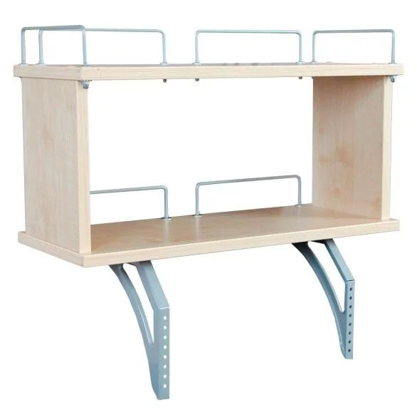 Полка задняя двухъярусная к столу Polka_zz 1/750 (Polka_zz 7/750) Клен Серый_0