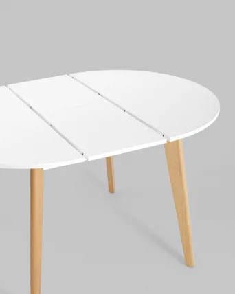 Стол раздвижной Rondo 100-135 Бук/белый_3