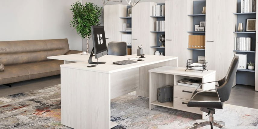 Комплект офисной мебели LEMO №4 Сосна Скандинавия Маренго_1