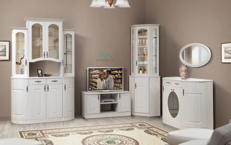 Гостиная Венеция вар. №1 (Сандал белый)_0