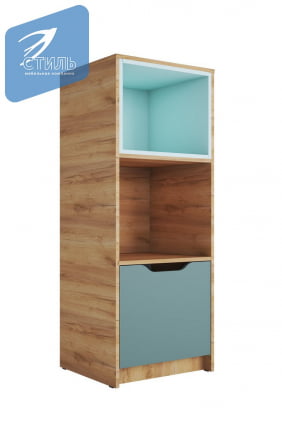 Стеллаж RICH СЖ-002 Мята/Сумеречный голубой/дуб крафт золотой_1