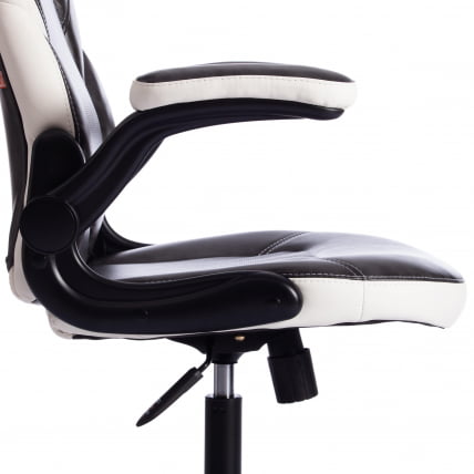 Кресло BAZUKA кож/зам, серый/белый , 2TONE/2TONE перф/36-01_15