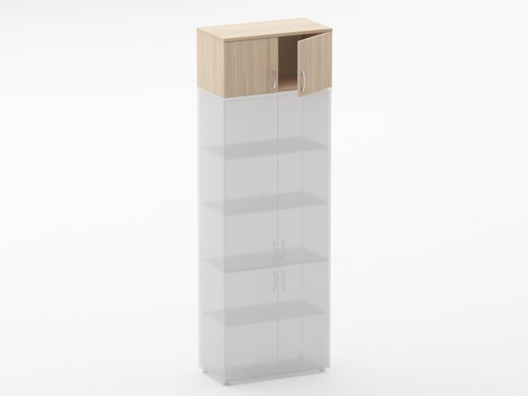 Антресоль широкая Glassy 6.04.131 Дуб молочный_1