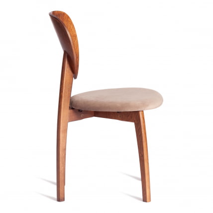 Стул DIAMANTE мягкое сидение бук, 42x42x85см, коричневый, ткань Tenerife Mocco_1