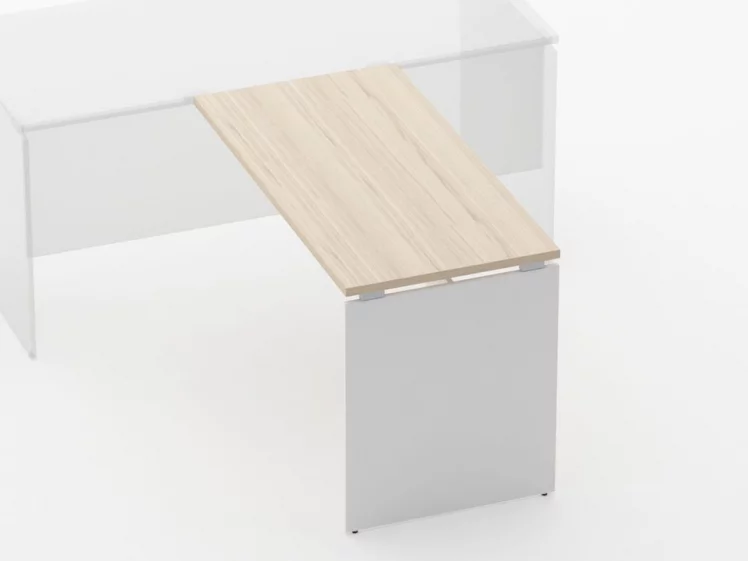 Брифинг-приставка для стола на ЛДСП опорах Deka 75.10.12 Туя/Белый_1