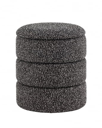 Пуф с ящиком Hive XS букле черный меланж_0