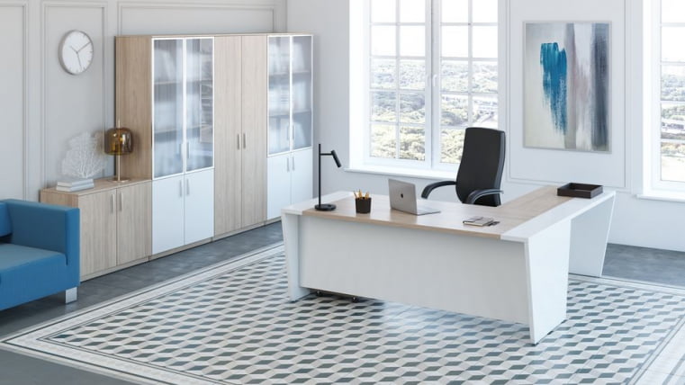 Приставной стол правый ASTI AST33971221 Вяз Белый_1