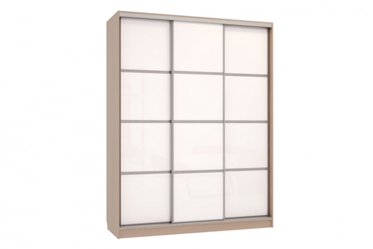 Шкаф-купе Бассо 2-600 SK-01B04.H дуб млечный/белый_0