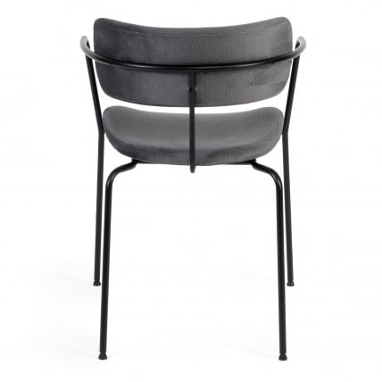Стул VAN HALLEN (mod. 2433S) ткань/металл, 54,5х53,5/76 см, высота до сиденья 46 см, серый/черный_4