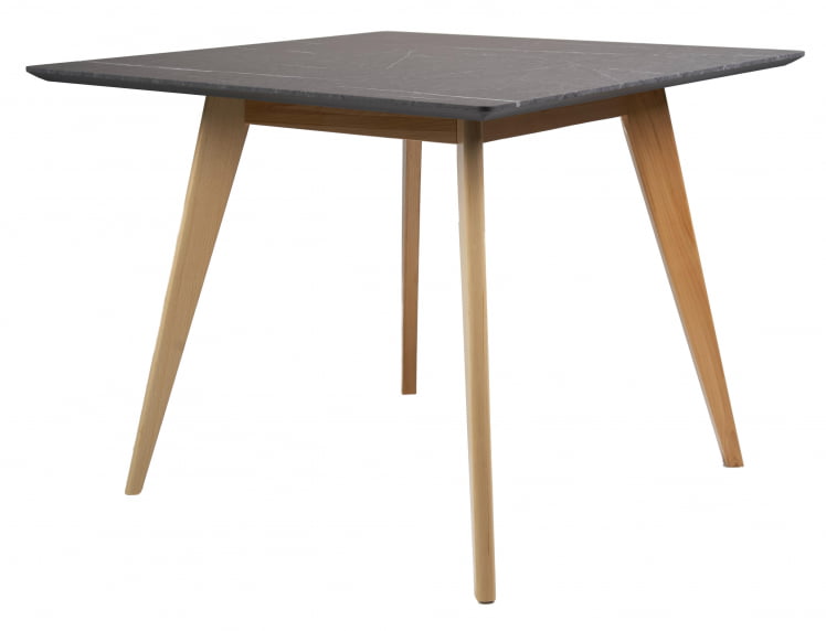 Стол Лунд квадратный 860*860 Мрамор Графит_1