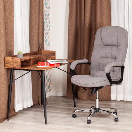 Кресло СН9944 (22) хром флок , серый, 29_11