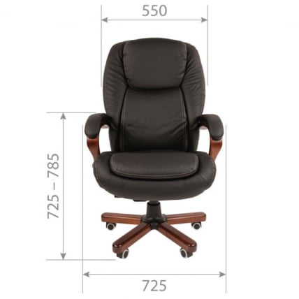 Кресло руководителя CHAIRMAN 408 кожа/экокожа, коричневый_3