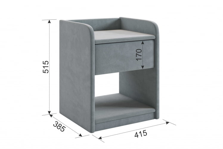 Тумба прикроватная Аманда 2 TM-003.2 янтарь (велюр)_1