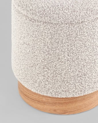 Пуф с ящиком Холли XS букле бежевый_2