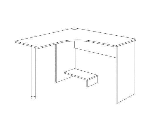 Стол угловой Остин Модуль №12 Ясень шимо светлый_3