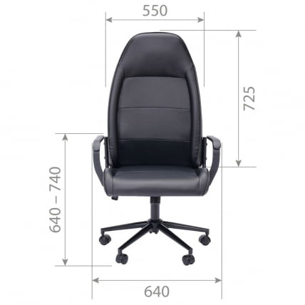 Кресло руководителя Chairman CH941 экокожа Черный_6