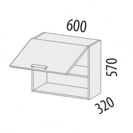 Шкаф над вытяжкой (с системой плавного закрывания) Графит 74.14.1 Сосна Астрид /Ваниль_4