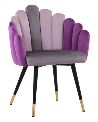 Кресло Камелия велюр Серый_0