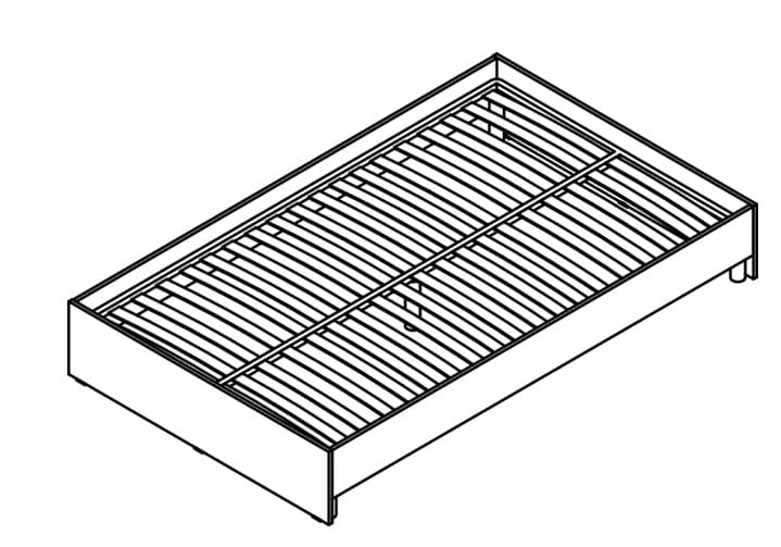 Кровать без изголовья KBW 2016 Дуб сонома светлый_2