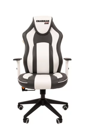 Кресло для геймеров CHAIRMAN GAME 23 Серый-белый_1