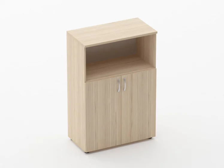 Шкаф средний полуоткрытый Glassy 6.12.121 Бук светлый_0