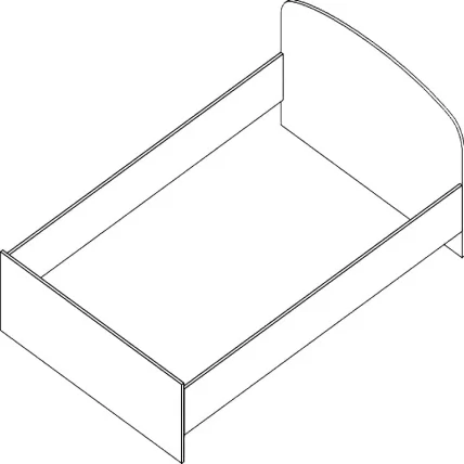 Кровать Проспект Гм.КРО-12 бук светлый_0