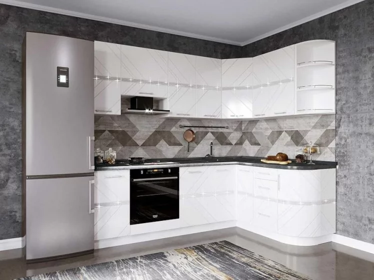 Кухонный гарнитур угловой (ширина 240х162 см) Бьянка 40_0