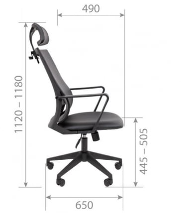 Кресло руководителя Chairman 545 экокожа Коричневый_4