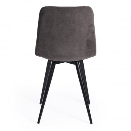Стул CHILLY (mod. 7095) ткань/металл, 45x53х88 см, высота до сиденья 50 см, темно-серый barkhat 14/черный_3