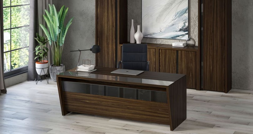 Шкаф высокий узкий левый (высокий фасад ЛДСП) Corner COR.SU-1.9(L) Орех Лоренцо_1