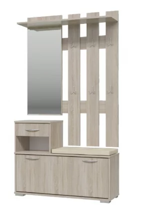 Вешалка с зеркалом Лира 2-3814 Дуб сонома_1
