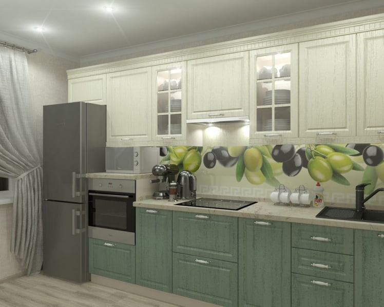 Глянцевый фартук (КОМПОЗИТ) KM 51_1