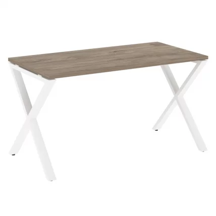 Стол рабочий LOFT VR.L-SRX-3.7 Металл белый Тиквуд темный_0