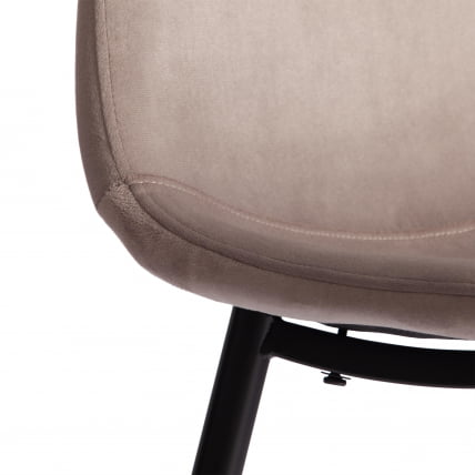 Стул BREEZE (mod. 4724) Велюр/металл , 44 х 53 х 87 см, Coffee (кофейный) HLR9 / черный_8