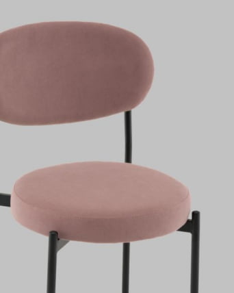 Стул Полубарный Бриф DD ПБ велюр пыльно-розовый_5