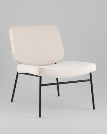 Кресло Эбигейл велюр молочный_1