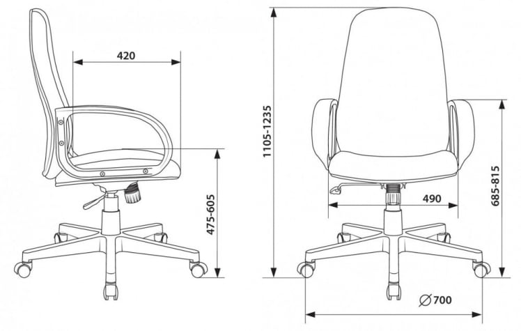 Кресло руководителя Бюрократ CH-808AXSN/TW-12_4