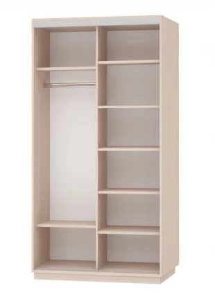 Шкаф-купе двухдверный Экспресс Дуо 1200х2400h Орхидея белая/Белый снег_2