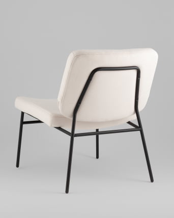 Кресло Эбигейл велюр молочный_5