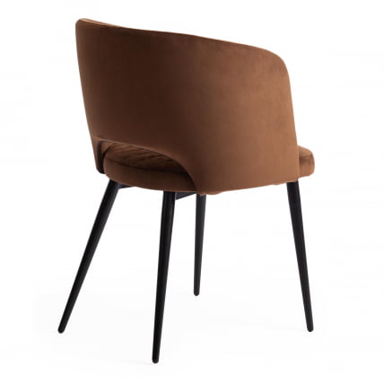 Кресло WIND (mod. 717) ткань/металл, 55х55х80 см, высота до сиденья 48 см, коричневый barkhat 12/черный_3