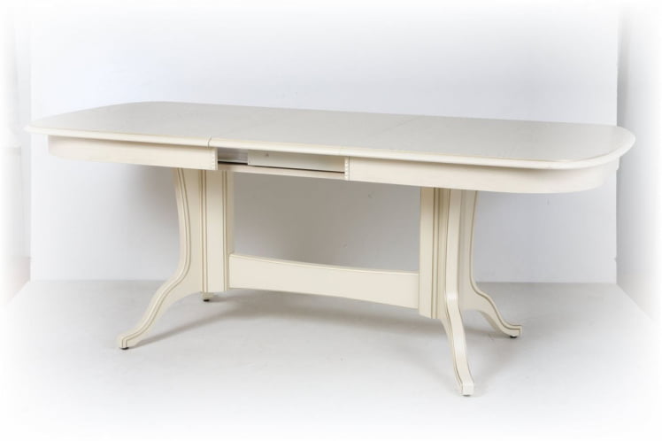 Стол обеденный раскладной Лира-3 (1,5м) тон 2М с золотой патиной_4