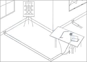 Фиксатор проводов напольный, прямой Deka 21.20_1