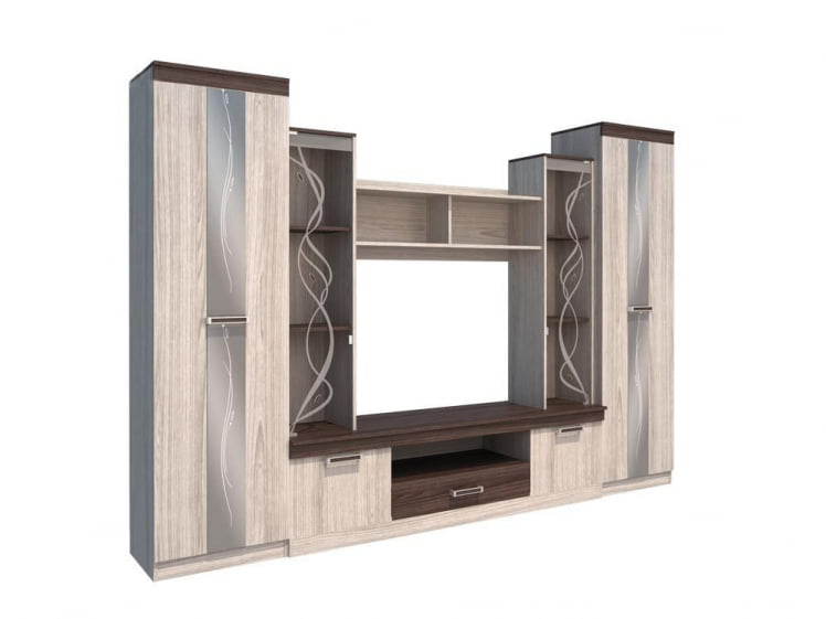 Гостиная Атлантида 2 Б Ясень шимо темный Ясень шимо светлый_0