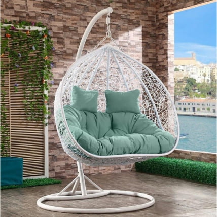 Подвесное кресло AFM-109A White/Green_0