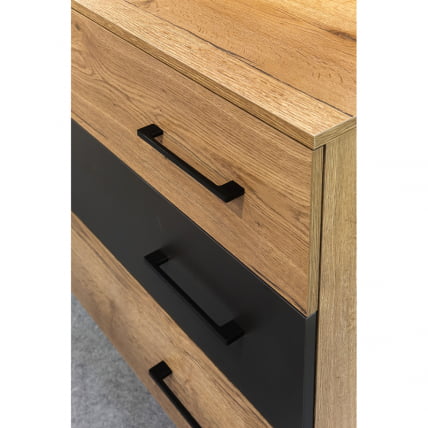 Комод Лофт с 3 ящиками Дуб табак/Графит / Loft_8