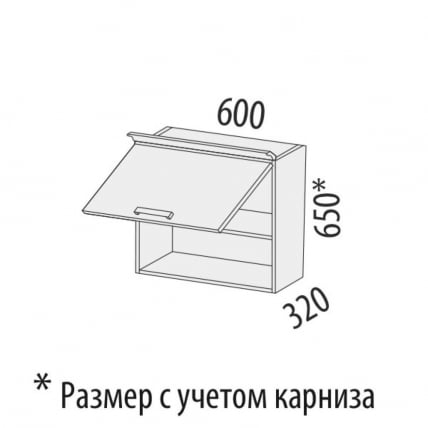 Шкаф над вытяжкой (с системой плавного закрывания) Тиффани 19.14.1_3