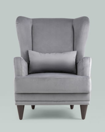 Кресло Скотт велюр Серый_7