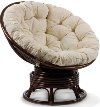 Кресло-качалка Papasan ROCKER MI-004 с подушкой Орех_1