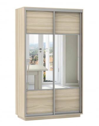 Шкаф-купе двухдверный Экспресс Хит Комби Ясень шимо светлый_0